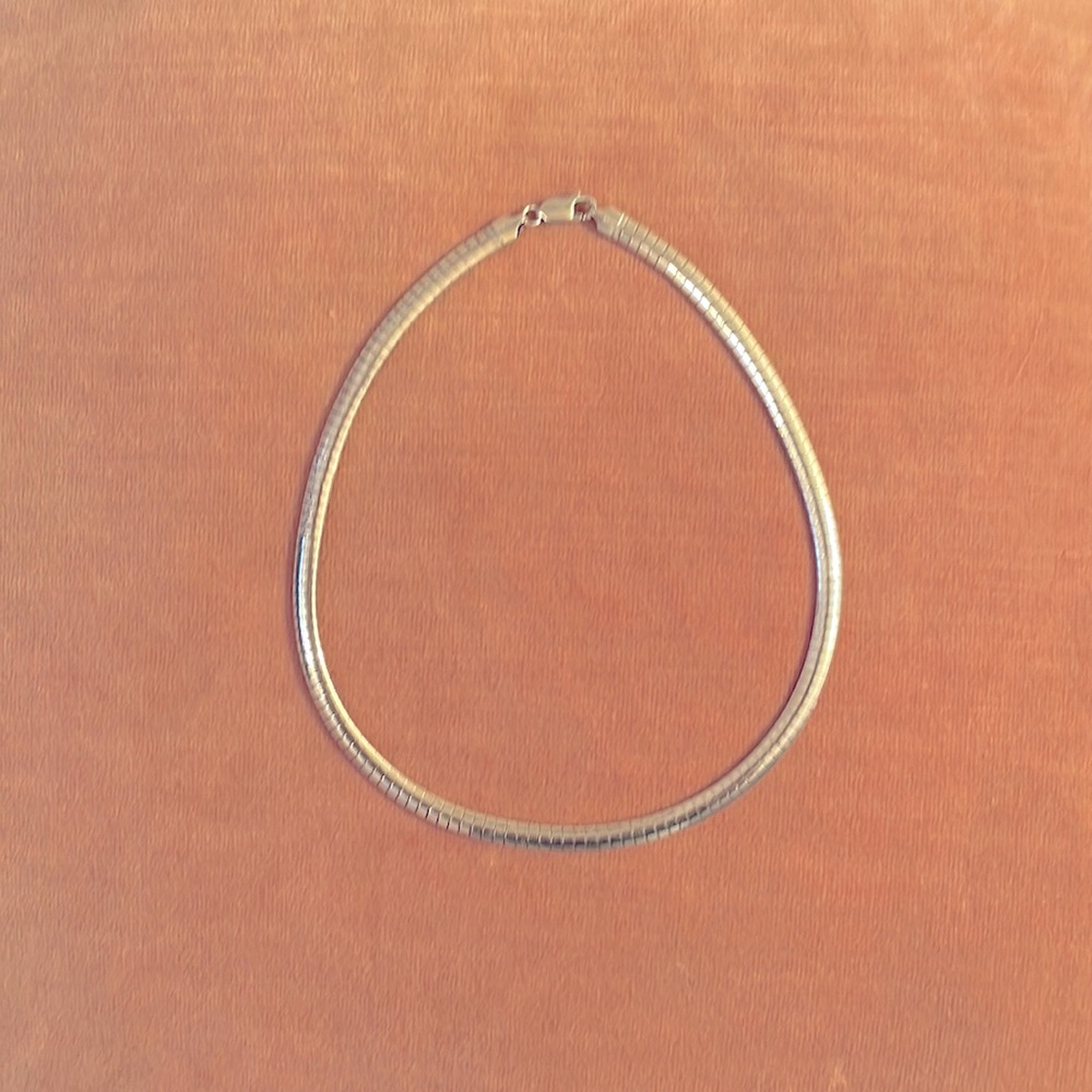 Italian Sterling silver Omega necklace